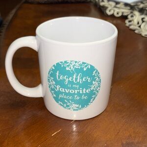 Royal Norfolk White Mug with Teal Design